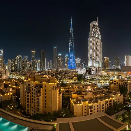 Burj Khalifa Laser Show & Fountain Show View دبي المظهر الخارجي الصورة
